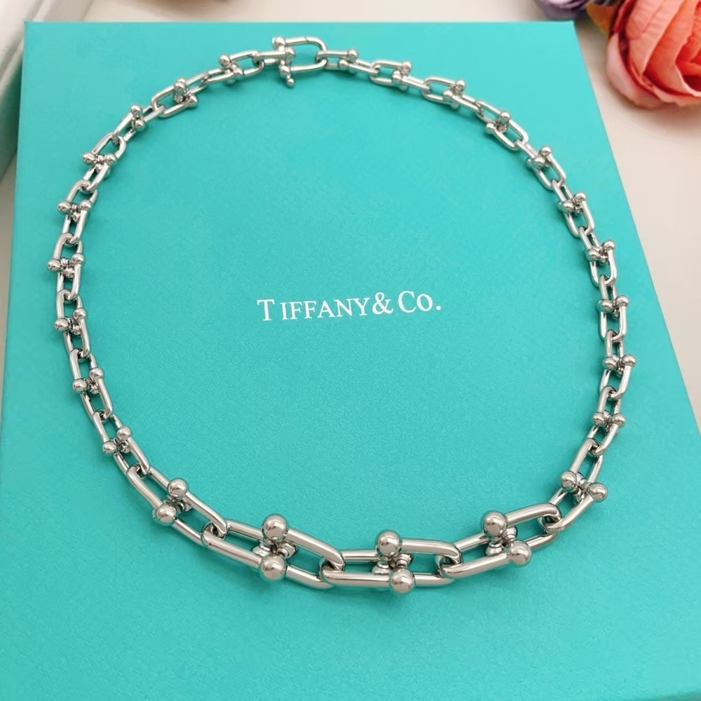 Tiffany & Co. Silver Matte Gradient Necklace